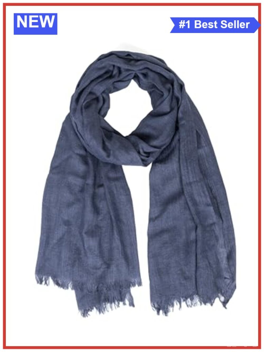 Oversized Fringed Gauze Scarf Shawl Wrap Lightweight Women Men